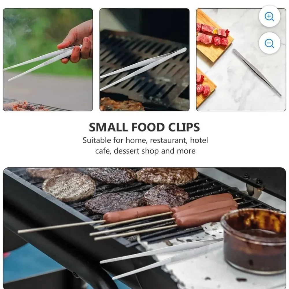 STAINLESS STEEL FOOD TWEEZERS